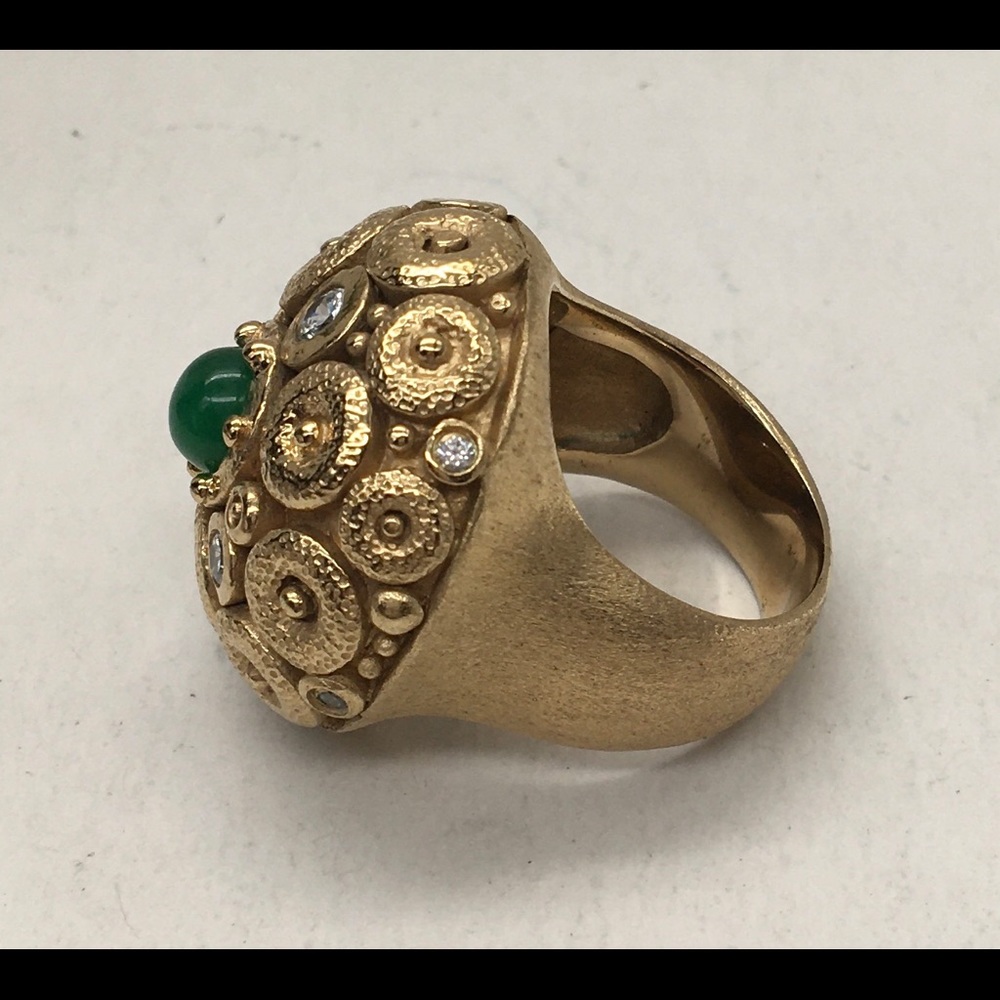 Rivka Friedman Gold Plated Huge Dome Ring - Picture 4 of 5